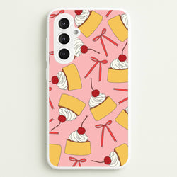 Coquette Bows And Pudding Pattern  - Food Patterns Phone Case for Galaxy S23FE