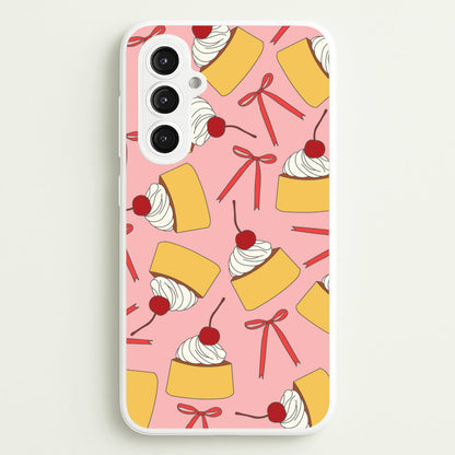 Coquette Bows And Pudding Pattern  - Food Patterns Phone Case for Galaxy S23FE