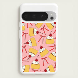 Coquette Bows And Pudding Pattern  - Food Patterns Phone Case for Google Pixel 9 Pro XL