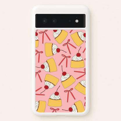 Coquette Bows And Pudding Pattern  - Food Patterns Phone Case for Google Pixel 6