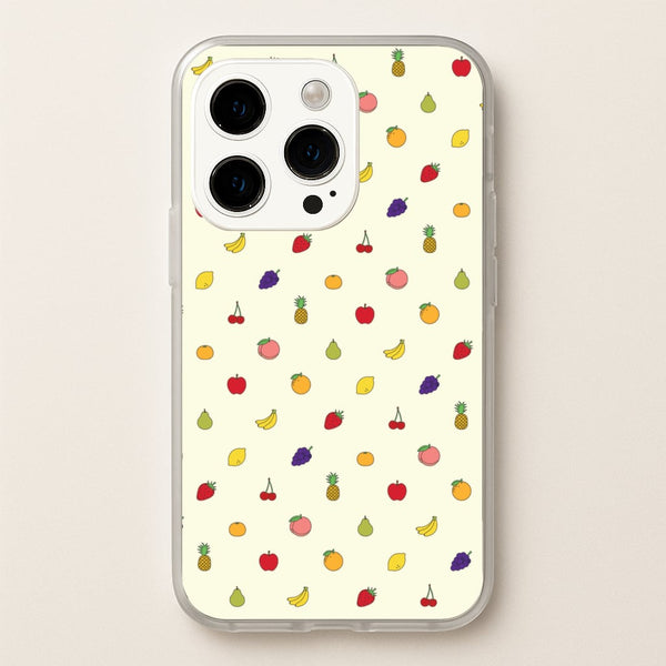 Miniature Fruits Pattern  - Food Patterns Phone Case for iPhone 14 Pro