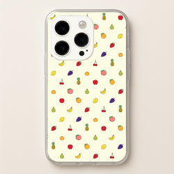 Miniature Fruits Pattern  - Food Patterns Phone Case for iPhone 15 Pro