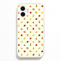 Miniature Fruits Pattern  - Food Patterns Phone Case for iPhone 16 Plus
