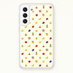 Miniature Fruits Pattern  - Food Patterns Phone Case for Galaxy S21