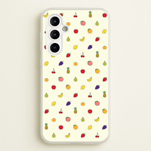 Miniature Fruits Pattern  - Food Patterns Phone Case for Galaxy A54