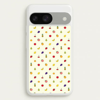 Miniature Fruits Pattern  - Food Patterns Phone Case for Google Pixel 9 / 9 Pro