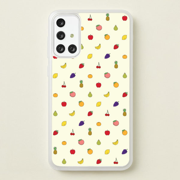 Miniature Fruits Pattern  - Food Patterns Phone Case for Galaxy A71