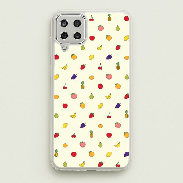 Miniature Fruits Pattern  - Food Patterns Phone Case for Galaxy A12