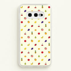 Miniature Fruits Pattern  - Food Patterns Phone Case for Galaxy S10e