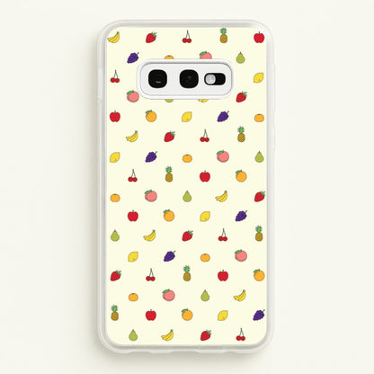 Miniature Fruits Pattern  - Food Patterns Phone Case for Galaxy S10e