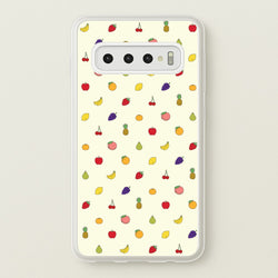 Miniature Fruits Pattern  - Food Patterns Phone Case for Galaxy S10