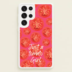 Just A Tomato Girl  - Food Patterns Phone Case for Galaxy S23 Ultra