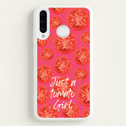 Just A Tomato Girl  - Food Patterns Phone Case for Huawei P30 Pro