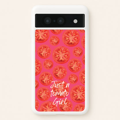 Just A Tomato Girl  - Food Patterns Phone Case for Google Pixel 8
