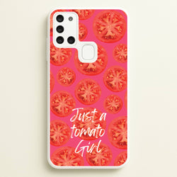 Just A Tomato Girl  - Food Patterns Phone Case for Galaxy A21s