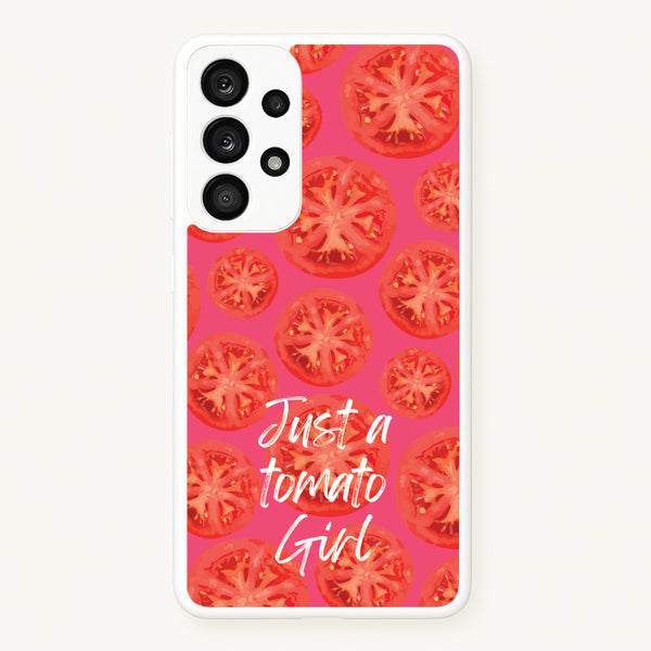 Just A Tomato Girl  - Food Patterns Phone Case for Galaxy A53