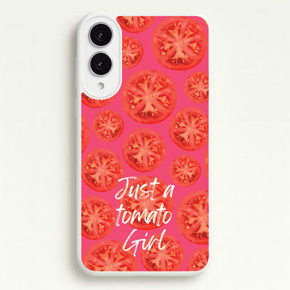 Just A Tomato Girl  - Food Patterns Phone Case for Galaxy S25 Edge