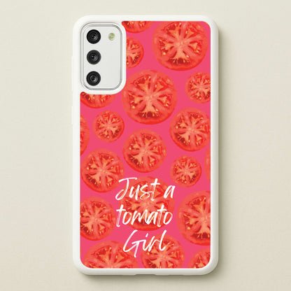 Just A Tomato Girl  - Food Patterns Phone Case for Galaxy S20