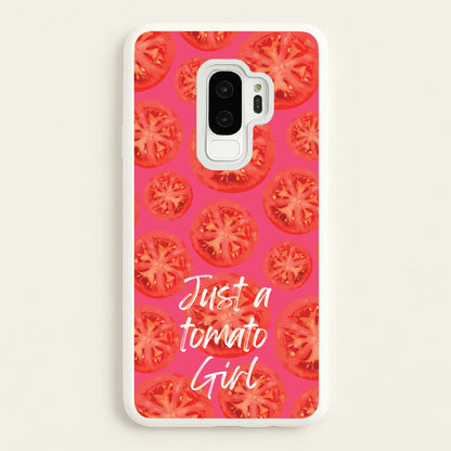 Just A Tomato Girl  - Food Patterns Phone Case for Galaxy S9 Plus
