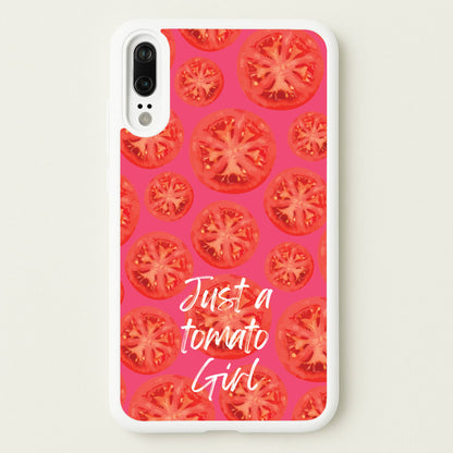 Just A Tomato Girl  - Food Patterns Phone Case for Huawei P20