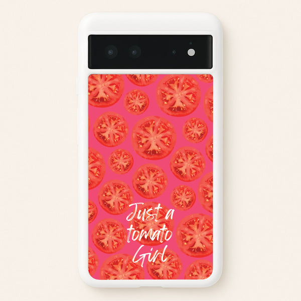 Just A Tomato Girl  - Food Patterns Phone Case for Google Pixel 6