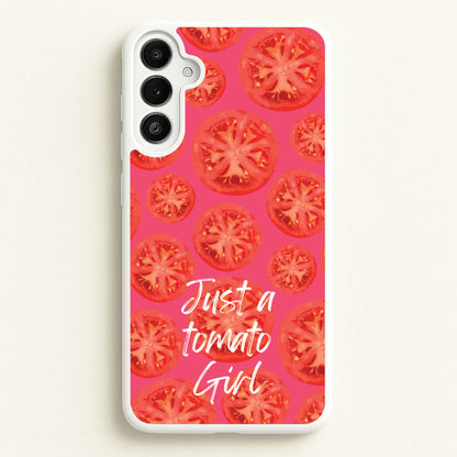 Just A Tomato Girl  - Food Patterns Phone Case for Galaxy A36