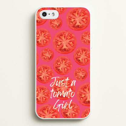 Just A Tomato Girl  - Food Patterns Phone Case for iPhone 5 / 5s / SE 2016