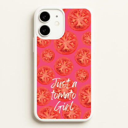 Just A Tomato Girl  - Food Patterns Phone Case for iPhone 11