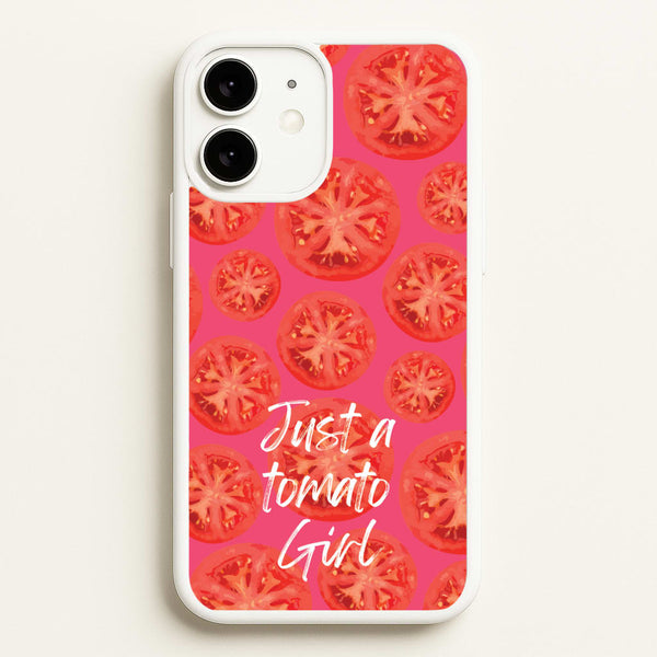 Just A Tomato Girl  - Food Patterns Phone Case for iPhone 11