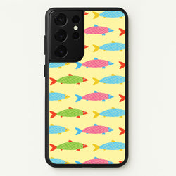 Colourful Cartoon Fish Pattern  - Food Patterns Phone Case for Galaxy S21 Ultra
