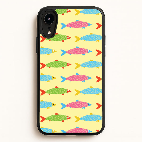 Colourful Cartoon Fish Pattern  - Food Patterns Phone Case for iPhone XR