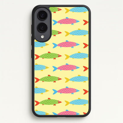 Colourful Cartoon Fish Pattern  - Food Patterns Phone Case for Galaxy S25 Edge