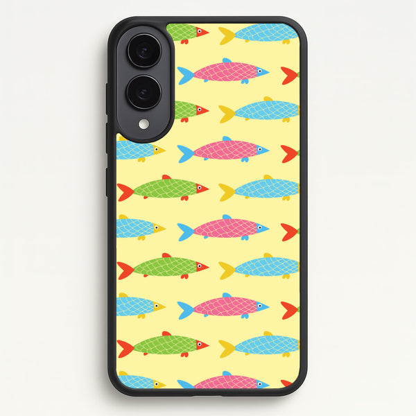 Colourful Cartoon Fish Pattern  - Food Patterns Phone Case for Galaxy S25 Edge
