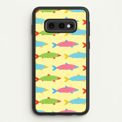 Colourful Cartoon Fish Pattern  - Food Patterns Phone Case for Galaxy S10e