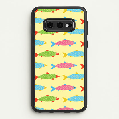 Colourful Cartoon Fish Pattern  - Food Patterns Phone Case for Galaxy S10e