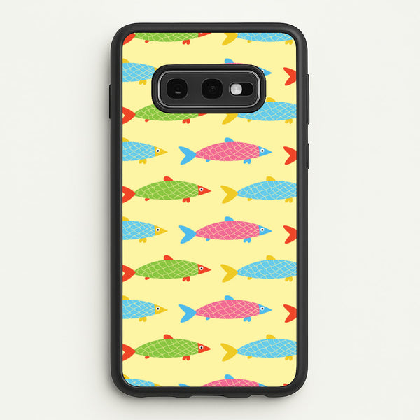 Colourful Cartoon Fish Pattern  - Food Patterns Phone Case for Galaxy S10e