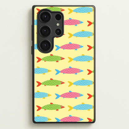 Colourful Cartoon Fish Pattern  - Food Patterns Phone Case for Galaxy S25 Ultra