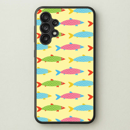 Colourful Cartoon Fish Pattern  - Food Patterns Phone Case for Galaxy A13