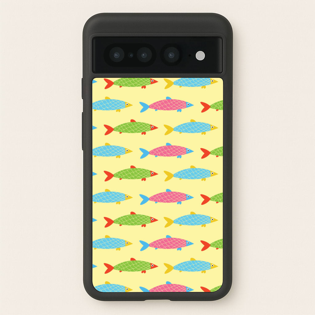 Colourful Cartoon Fish Pattern  - Food Patterns Phone Case for Google Pixel 7 Pro