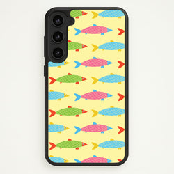 Colourful Cartoon Fish Pattern  - Food Patterns Phone Case for Galaxy S23 Plus