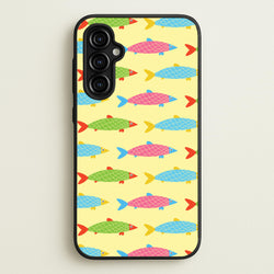 Colourful Cartoon Fish Pattern  - Food Patterns Phone Case for Galaxy A54