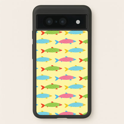 Colourful Cartoon Fish Pattern  - Food Patterns Phone Case for Google Pixel 8