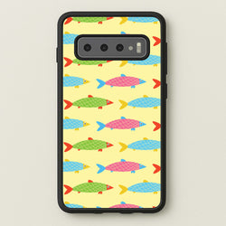 Colourful Cartoon Fish Pattern  - Food Patterns Phone Case for Galaxy S10