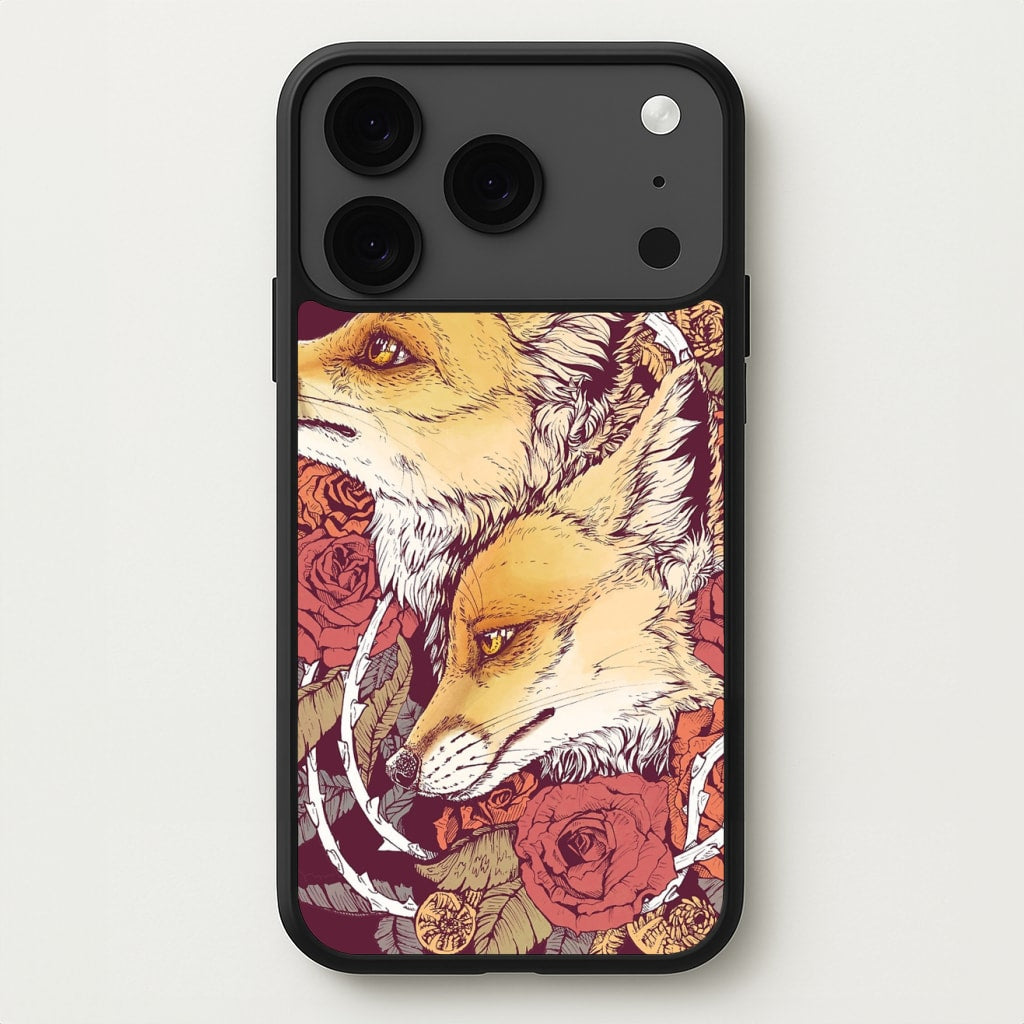 Red Fox Bloom Phone Case for iPhone 17 Pro