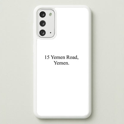15 Yemen Road, Yemen  - Friends Phone Case for Galaxy Note 20