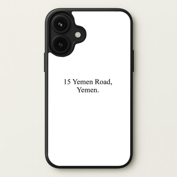 15 Yemen Road, Yemen Phone Case for iPhone 17