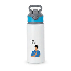 I'm Fine Active Water Bottle - Blue