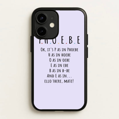 Spelling Phoebe  - Friends Phone Case for iPhone 12 / 12 Pro