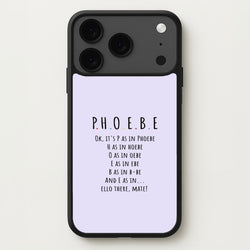 Spelling Phoebe Phone Case for iPhone 17 Pro