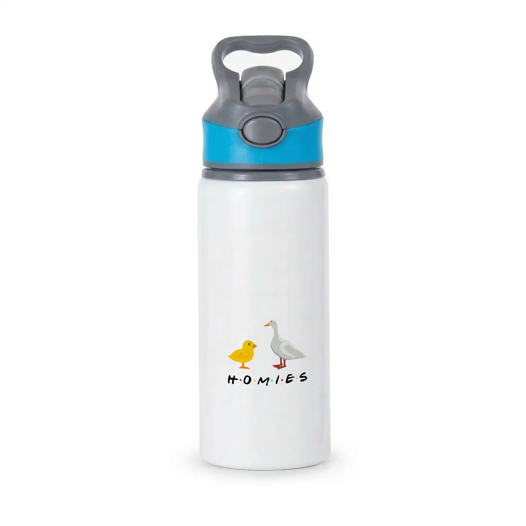 Homies Chick And Duck Active Water Bottle - Blue